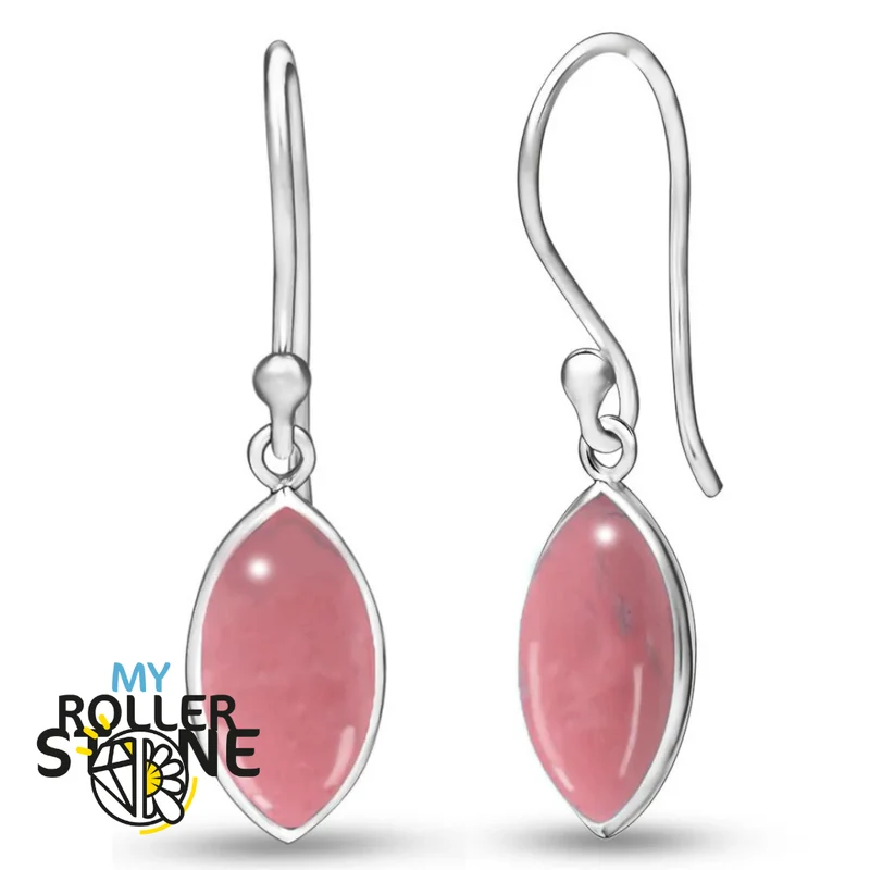 Marquise-Rosa-Opal-Ohrringe 10 x 5 mm