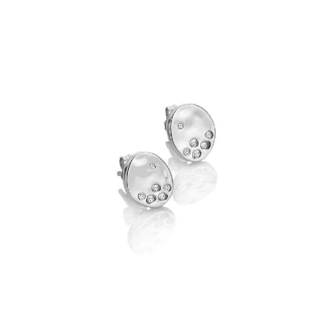 Silver Illuminate Stud Earrings