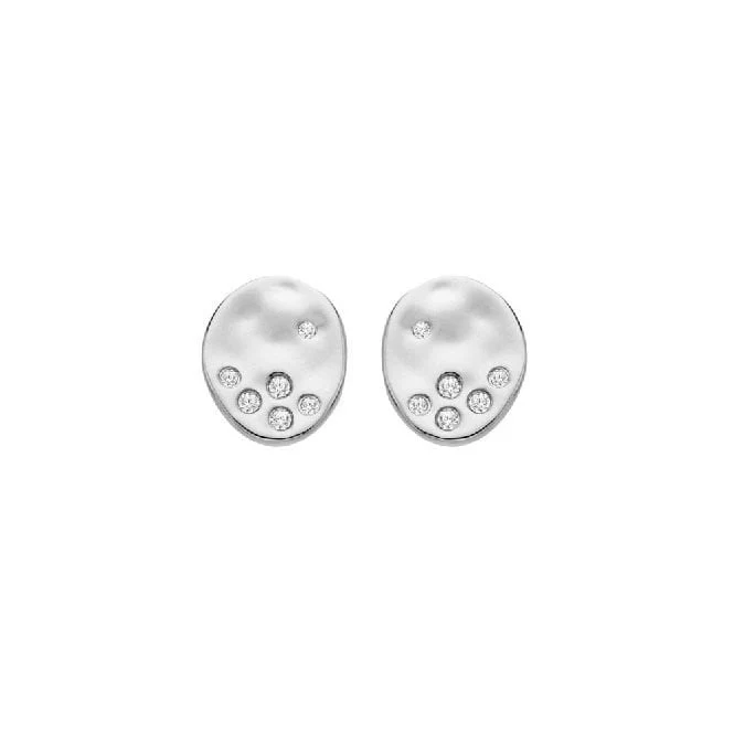 Silver Illuminate Stud Earrings