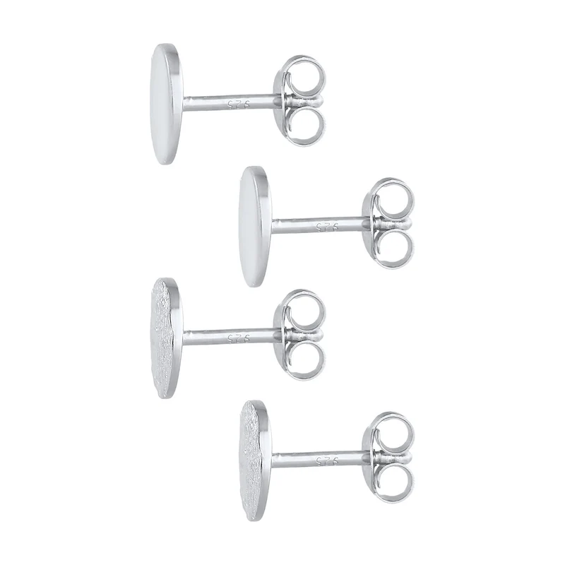Ohrstecker 2er Set Matt & Glänzend