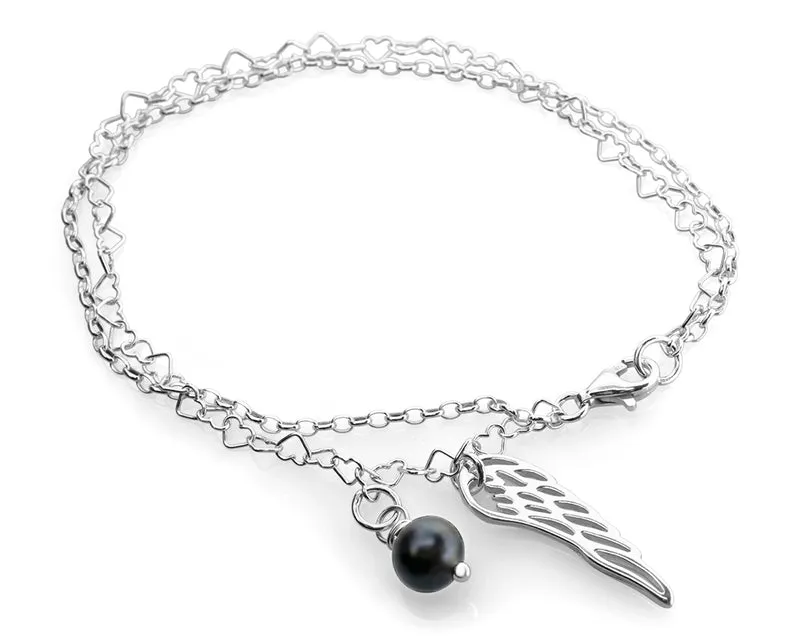 SILBER ARMBAND MIT FLÜGEL, ENGELSFLÜGEL SCHMUCK, ENGELSCHMUCK, HERZARMBAND