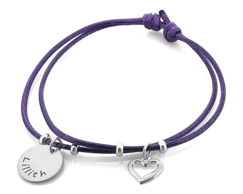 ARMBAND MIT NAMEN, GESCHENK ZUR GEBURT, HERZ SCHMUCK, NAMENSSCHMUCK