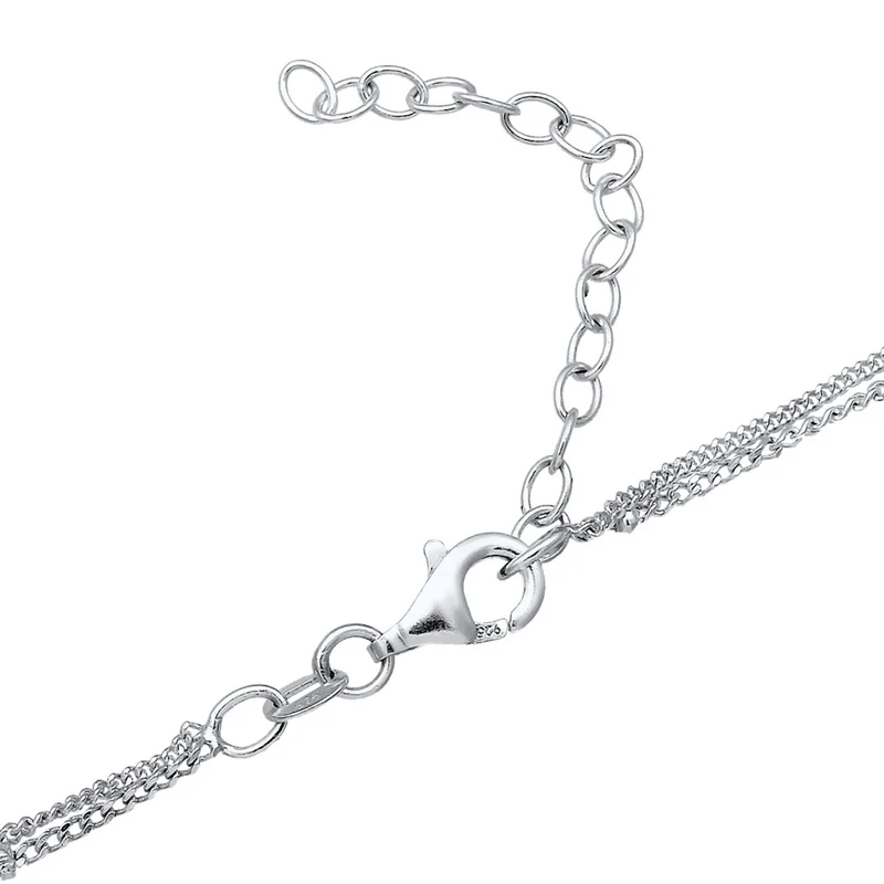 Layer-Choker Solitär Anhänger | Kristall (Weiß)