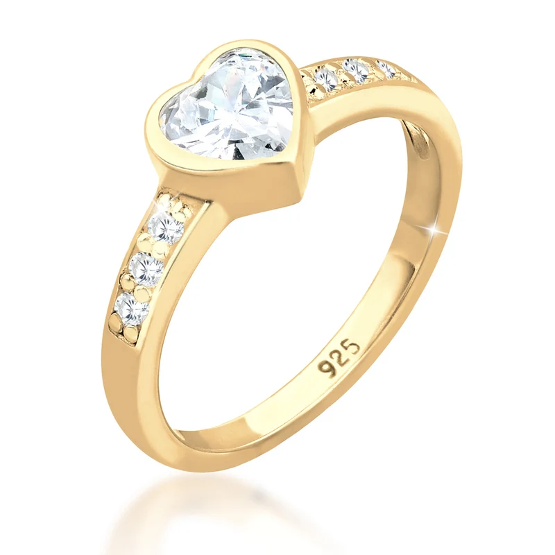 Ring Herz | Zirkonia ( Weiß )