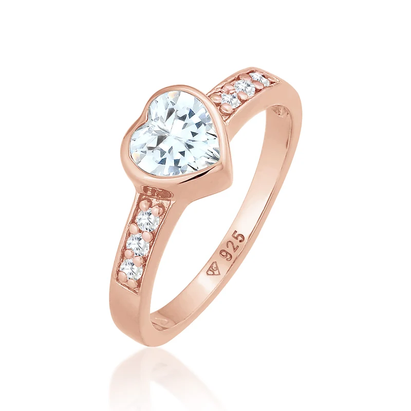 Ring Herz | Zirkonia ( Weiß )