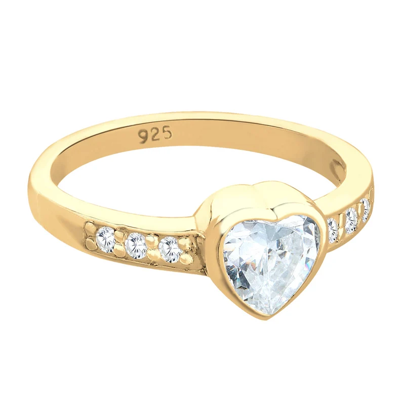Ring Herz | Zirkonia ( Weiß )
