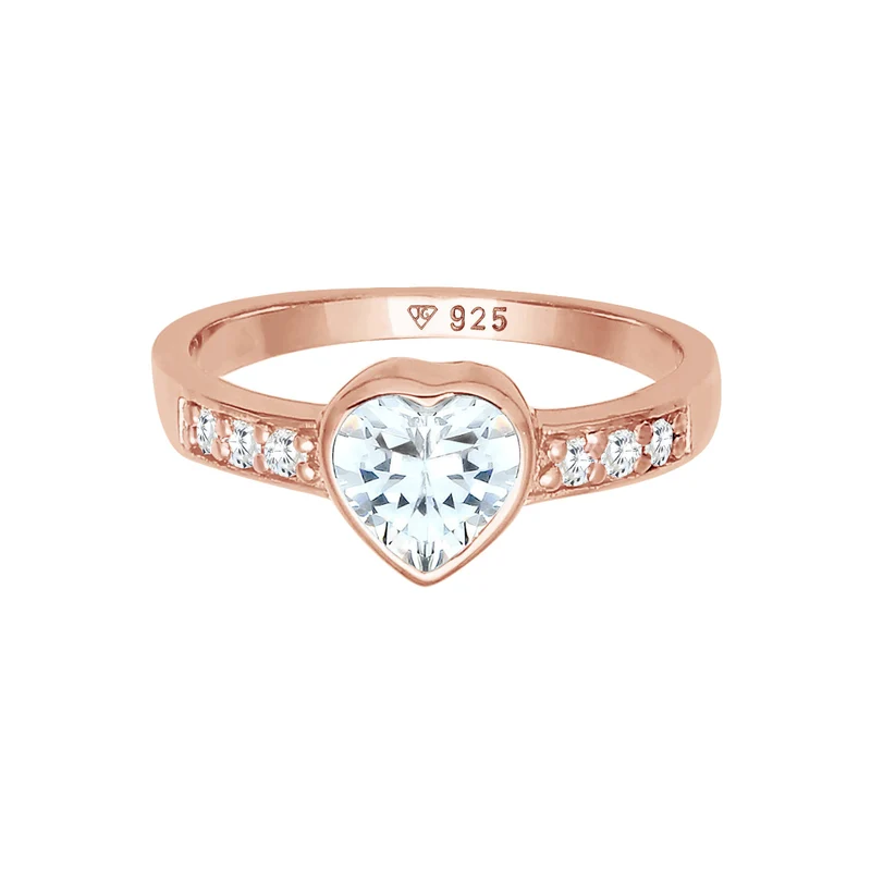 Ring Herz | Zirkonia ( Weiß )