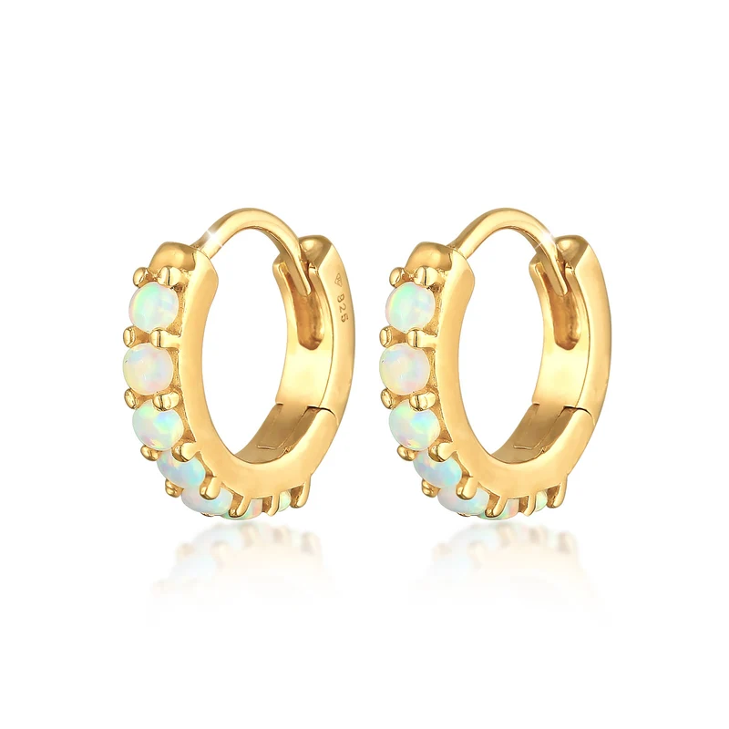 Creolen | Opal (Weiß)