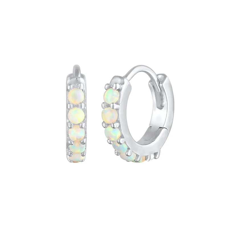 Creolen | Opal (Weiß)