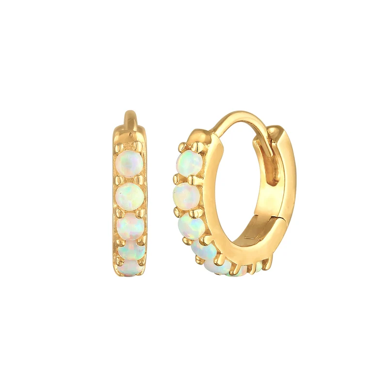 Creolen | Opal (Weiß)