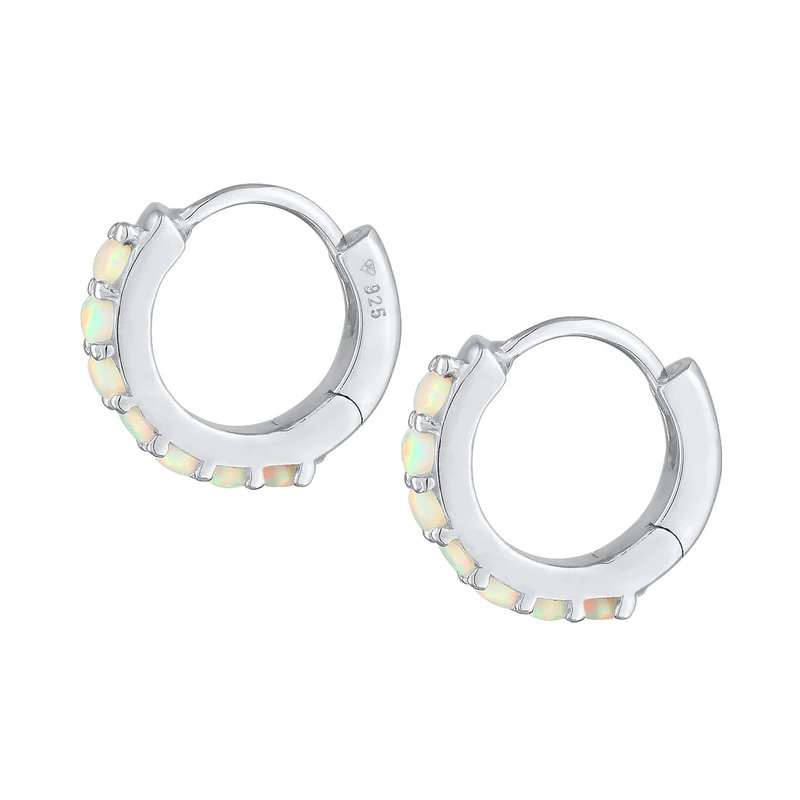 Creolen | Opal (Weiß)