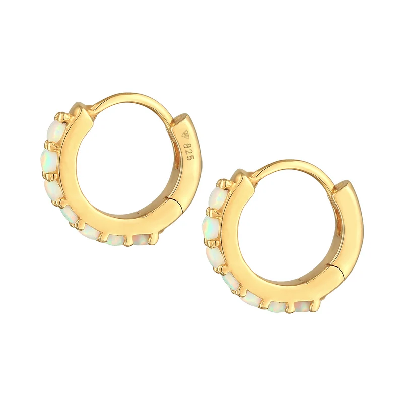 Creolen | Opal (Weiß)