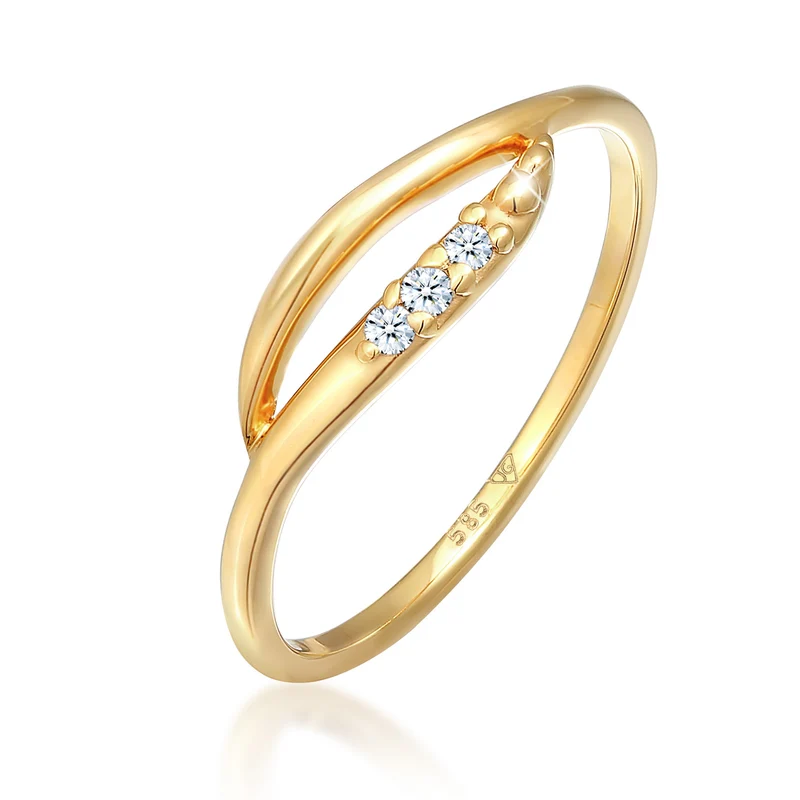 Ring Geschwungen | Diamant (0.045 ct )