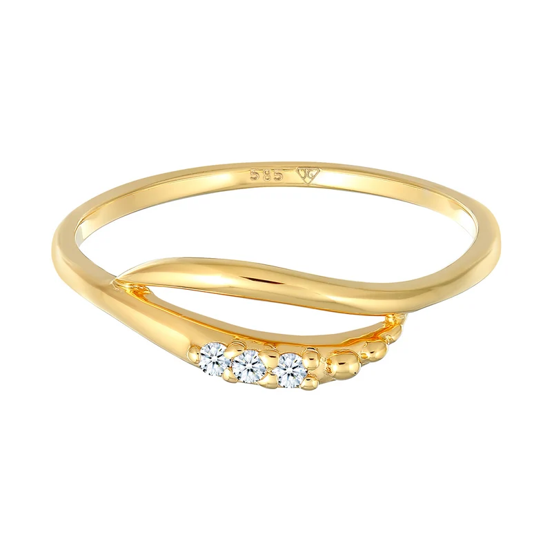 Ring Geschwungen | Diamant (0.045 ct )