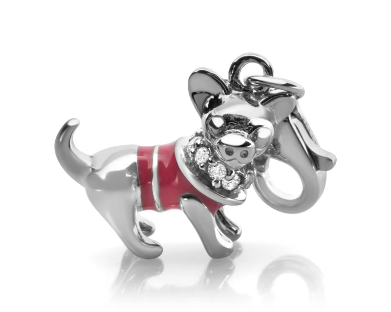 CHARM ANHÄNGER HUND, CHIHUAHUA SCHMUCK, SILBERCHARM GALWANI