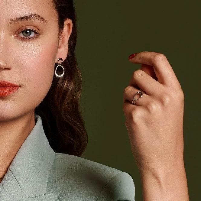 Silver Sleek Drop Earrings