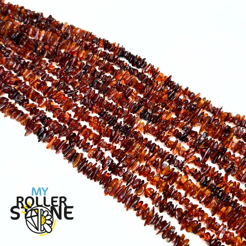Perlensplitter Bernstein Cognac 40 cm