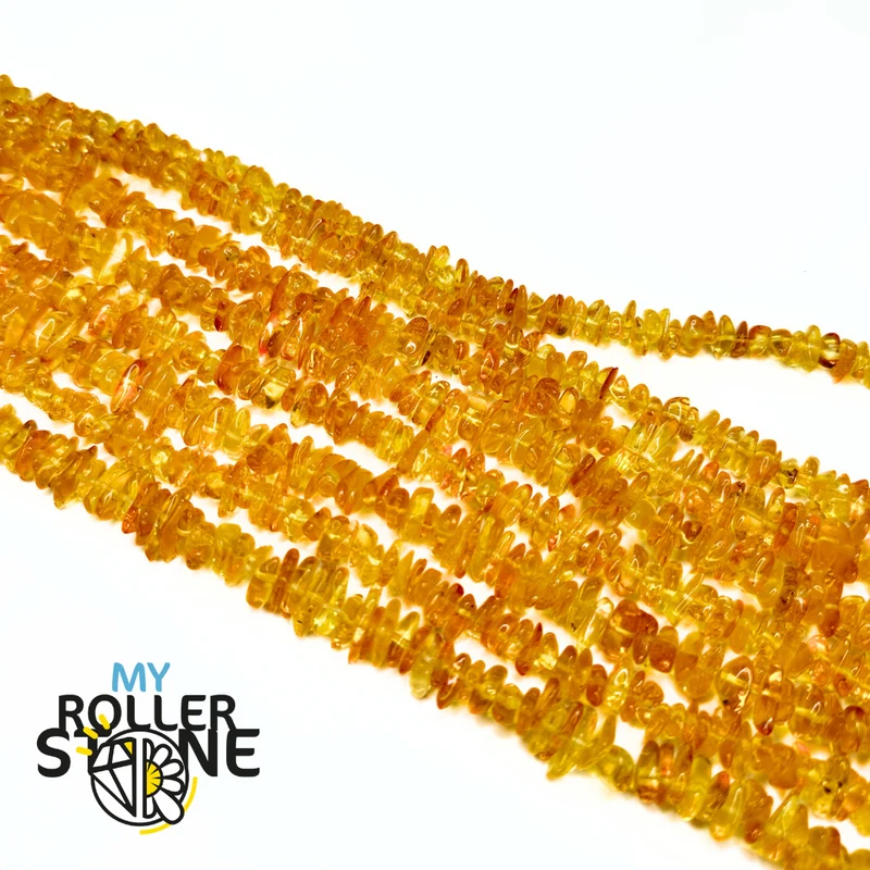 Zitronen-Bernstein-Chips-Perle 40 cm