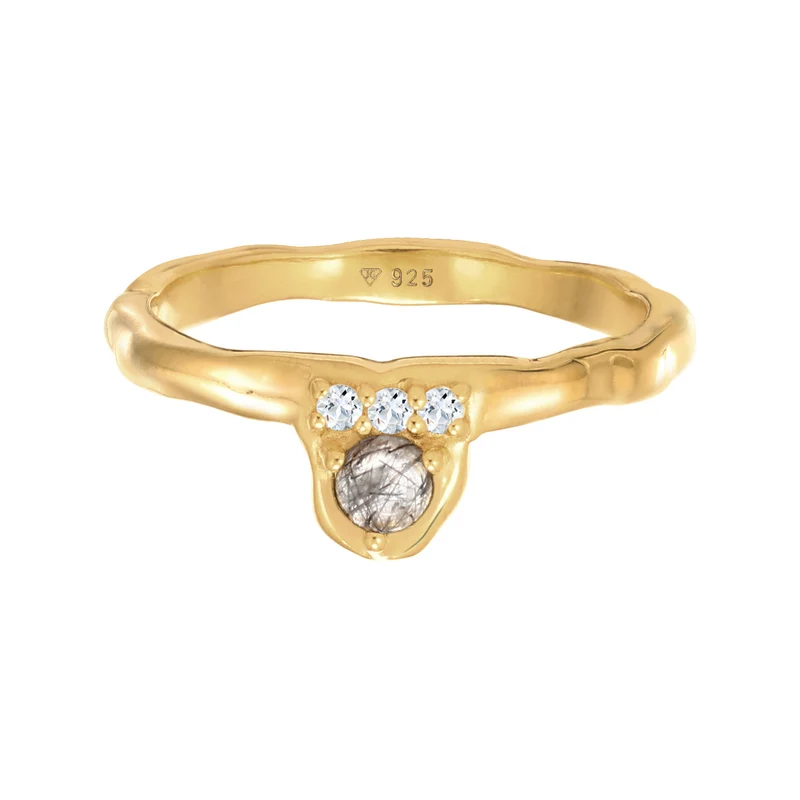 Ring Organic | Quartz, Topas ( Weiß )