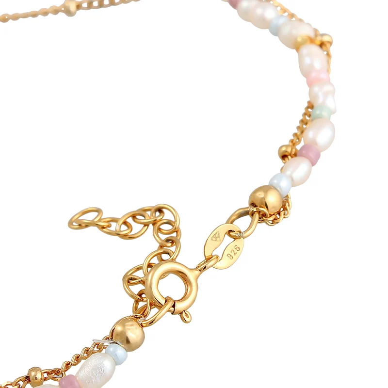 Armband mit Smiling Face Beads | Süßwasserperlen
