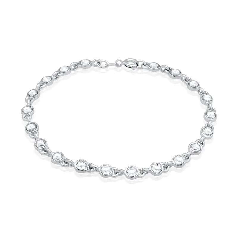 Tennisarmband Klassisch | Kristalle (Weiß)