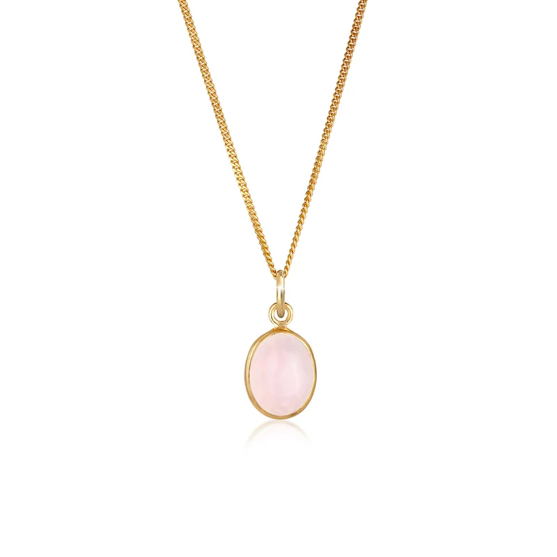 Halskette | Quarz (Rosa)