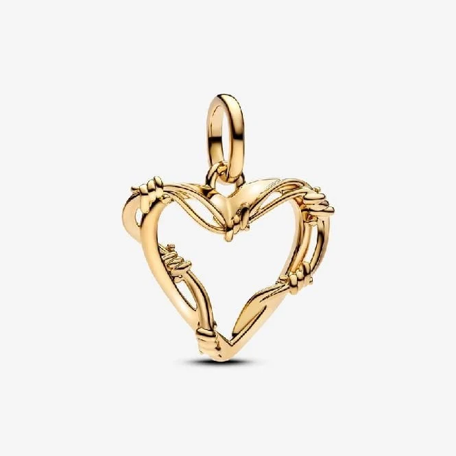 ME Gold Wire Heart Dangle Charms