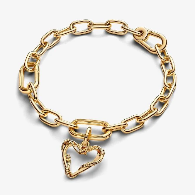 ME Gold Wire Heart Dangle Charms