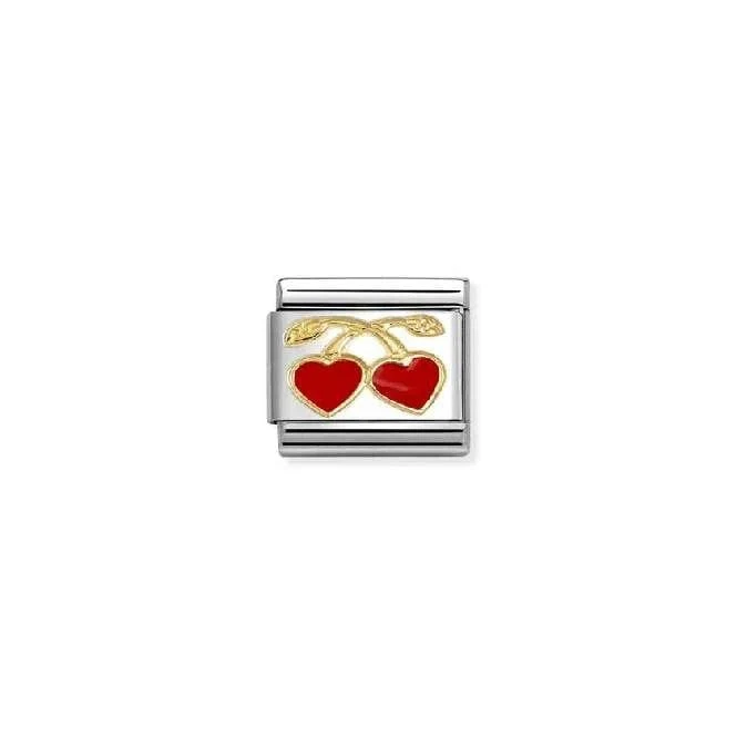 Classic Gold and Enamel Red Hearts Cherries Love & Hearts Charms