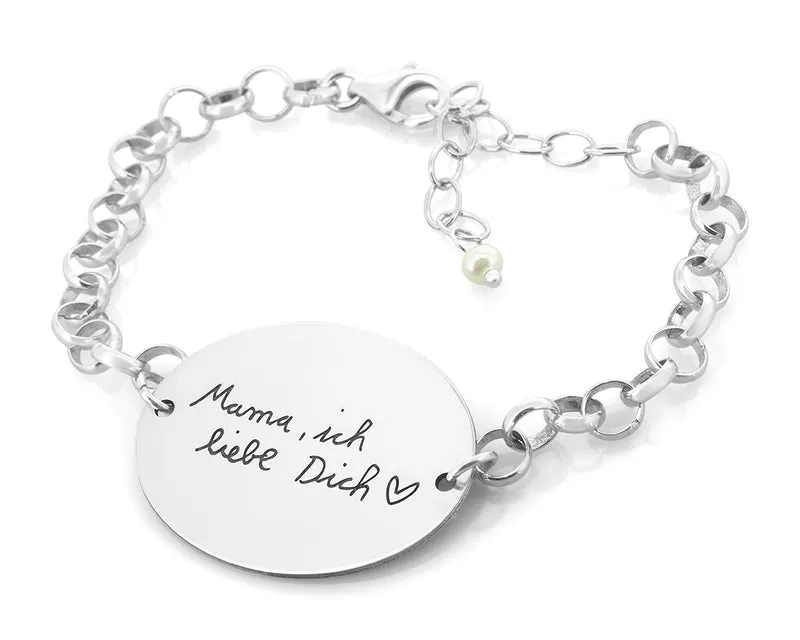 ID ARMBAND OVAL DAMEN SCHMUCK EIGENE SCHRIFT GRAVUR BESONDERES GESCHENK