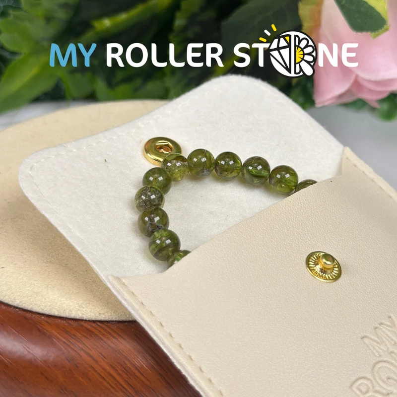 Peridot 3A rundes Perlenarmband