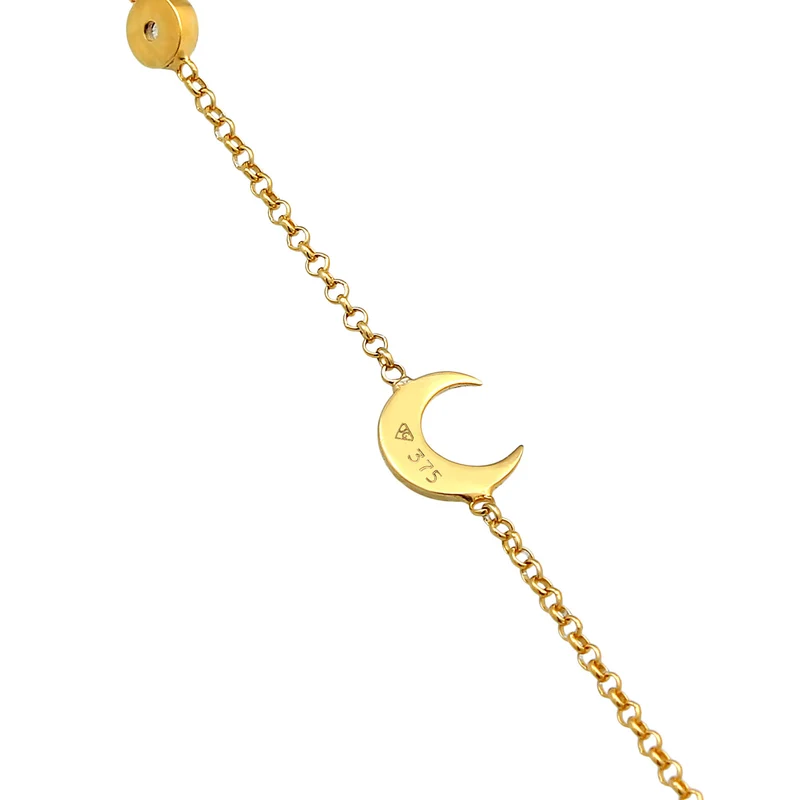 Armband Halbmond | Labradorit (Grau)