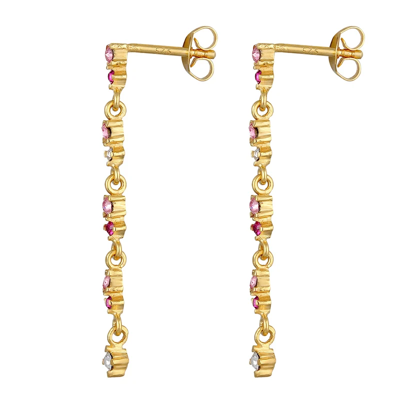 Ohrhänger | Glas Kristalle (Rosa)