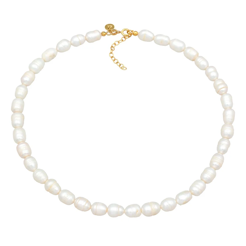 Barock Süßwasserperle Choker 925 Silber