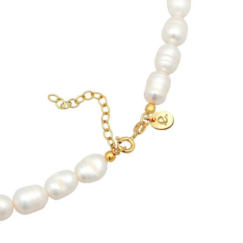 Barock Süßwasserperle Choker 925 Silber
