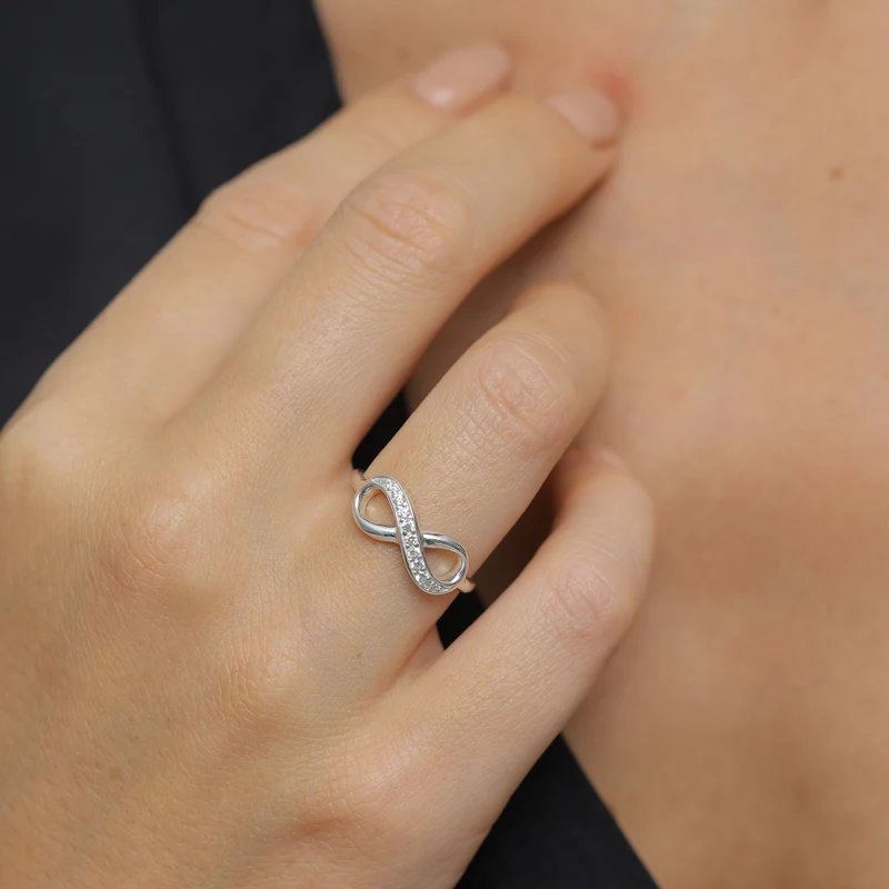 Ring Infinity | Zirkonia ( Weiß )