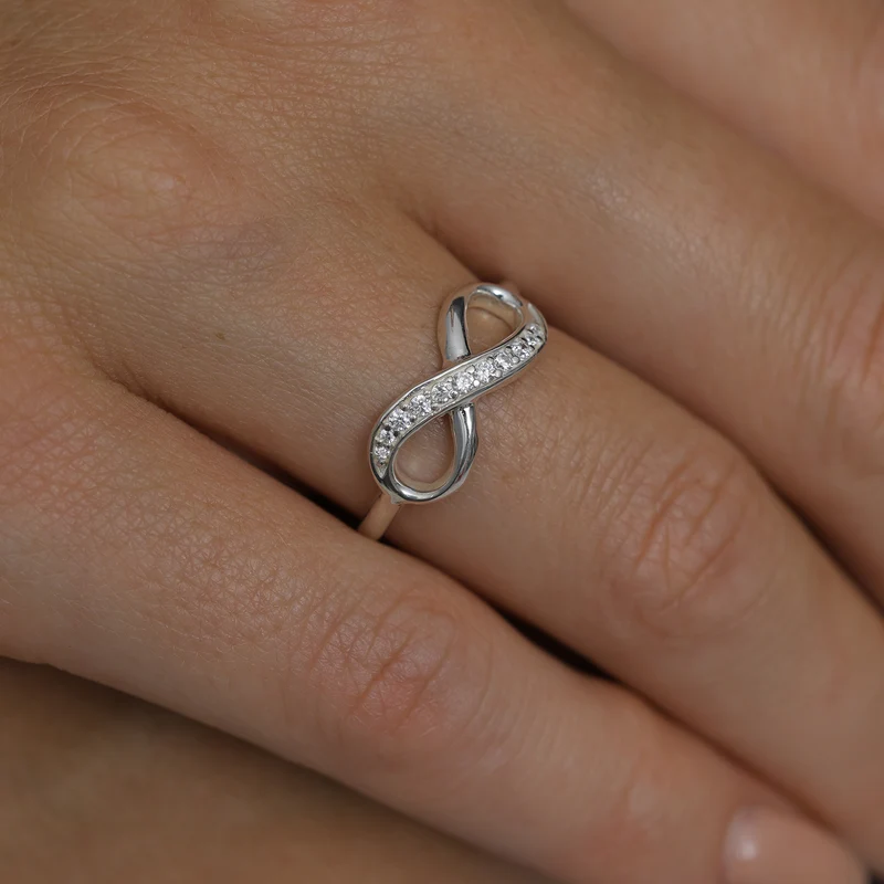 Ring Infinity | Zirkonia ( Weiß )