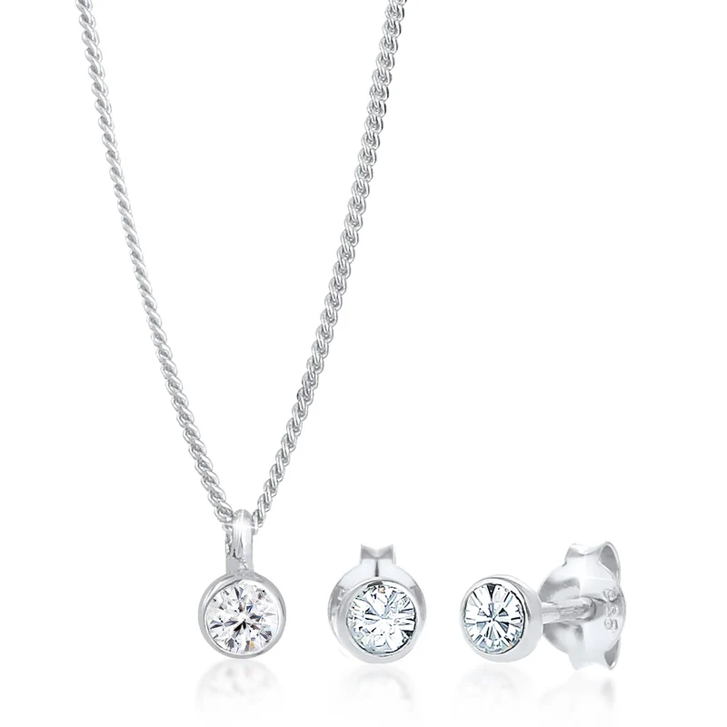 Halskette | Mit Kristallen von Swarovski® (Weiß)