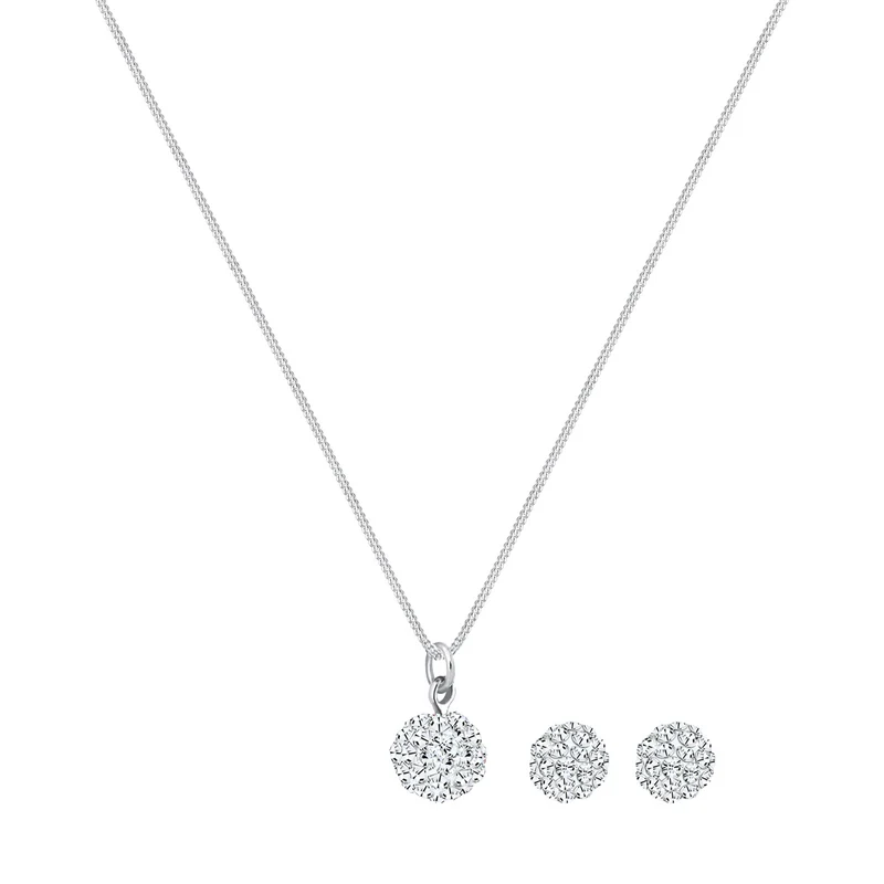 Schmuckset Kugel | Mit Kristallen von Swarovski® (Weiß)