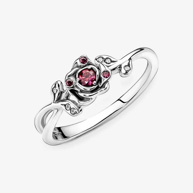 Disney Beauty and the Beast Rose Ring, Size 54