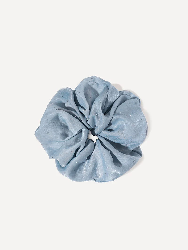 Sparkling Joy Blue Scrunchie