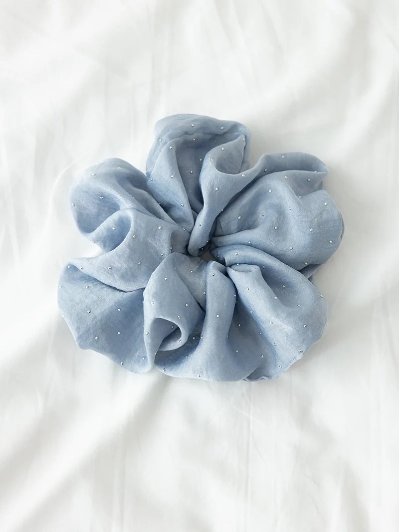 Sparkling Joy Blue Scrunchie