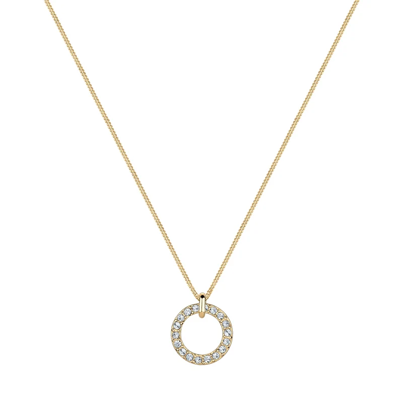 Halskette Kreis | Mit Kristallen von Swarovski® (Weiß)
