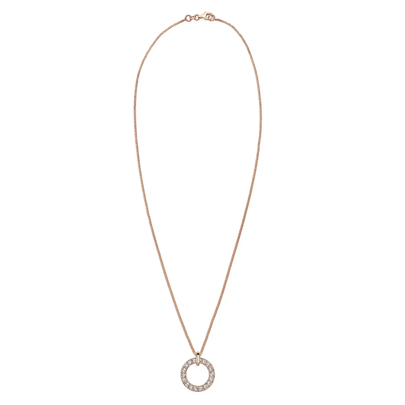 Halskette Kreis | Mit Kristallen von Swarovski® (Weiß)