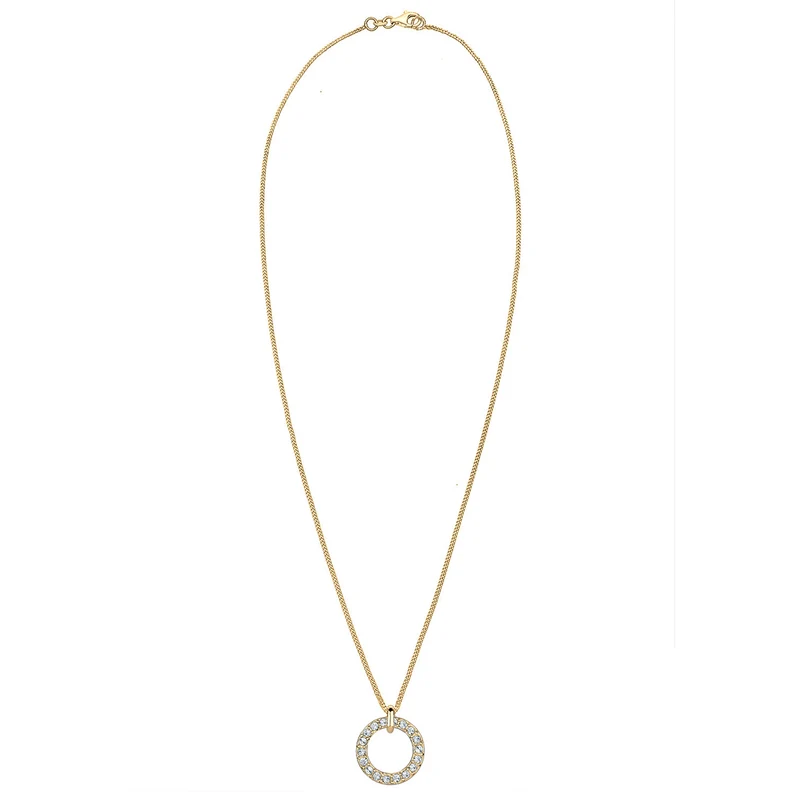 Halskette Kreis | Mit Kristallen von Swarovski® (Weiß)