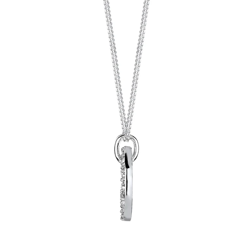 Halskette Kreis | Mit Kristallen von Swarovski® (Weiß)