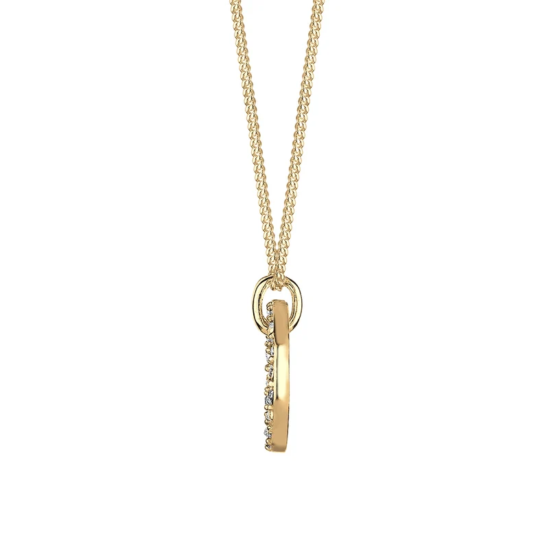 Halskette Kreis | Mit Kristallen von Swarovski® (Weiß)