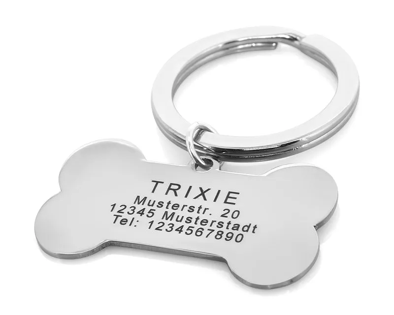 HUNDEMARKE GRAVUR ANHÄNGER FÜR HALSBAND CHARM HUNDENAME MARKE HUND TEXT