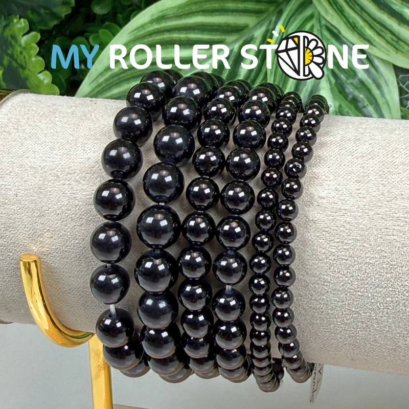 Schwarzes Spinell-Armband