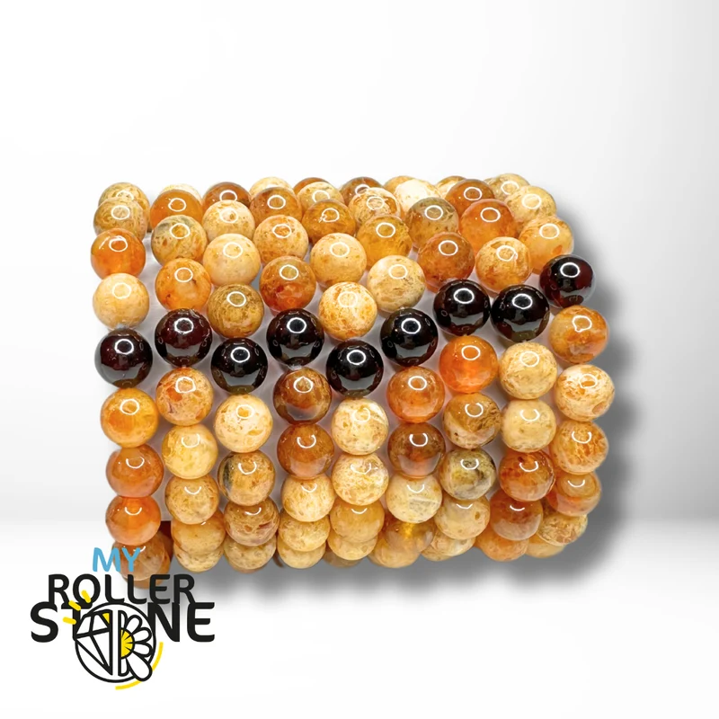 Milchiges Bernsteinarmband mit 1 schwarzer Bernsteinperle